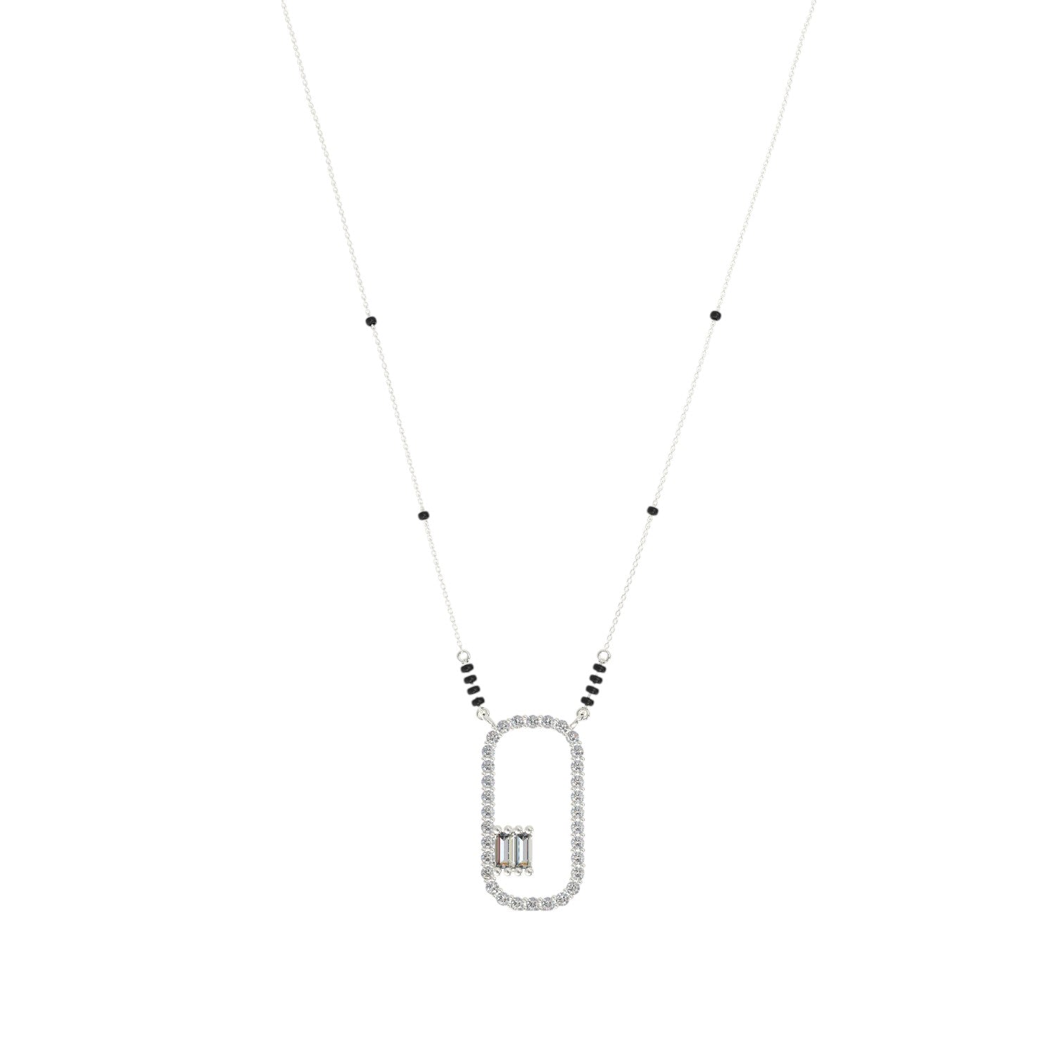 Classic 925 Sterling Silver Gold Plated CZ Stone Or Mangalsutra for Women By Kesardeep